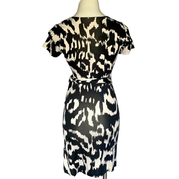Diane von Furstenberg Zoe Silk Ikat Tie-Belt Wrap Dress - Picture 5 of 12